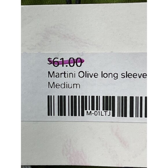 Oliveaceous Martini Olive Long‎ Sleeve Top, Medium - Picture 5 of 14